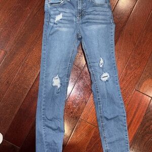 Vigoss Blue and White Distressed Jeans